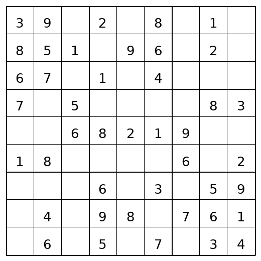Easy Sudoku Puzzle 10 preview