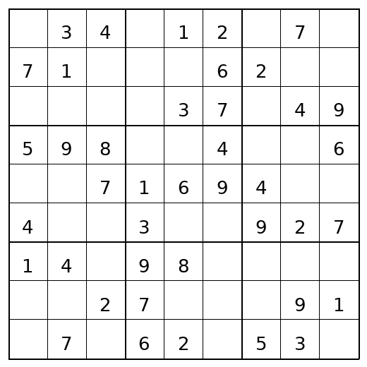 Easy Sudoku Puzzle 12 preview