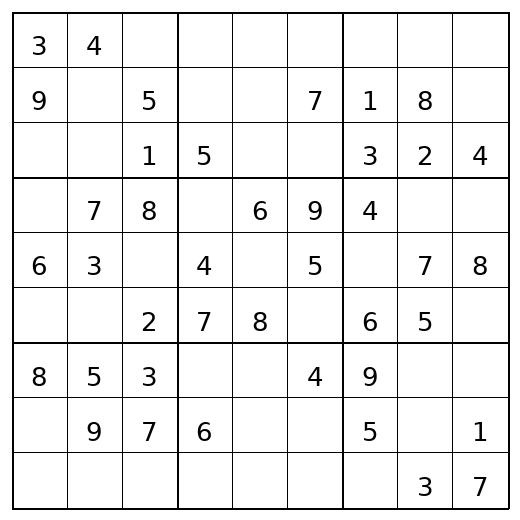 Easy Sudoku Puzzle 80 preview