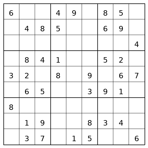 Easy Sudoku Puzzle 90 preview