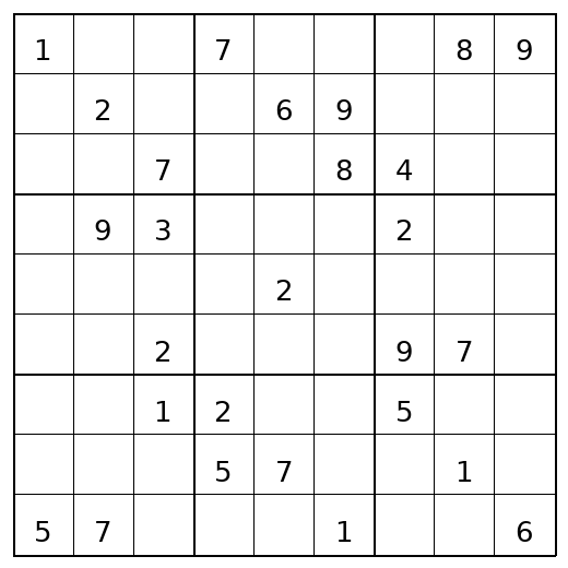 Hard Sudoku Puzzle 26 preview