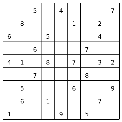 Hard Sudoku Puzzle 54 preview