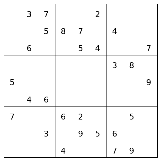 Hard Sudoku Puzzle 61 preview