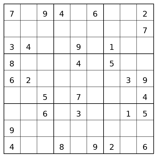 Hard Sudoku Puzzle 64 preview
