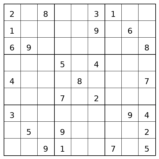 Hard Sudoku Puzzle 81 preview