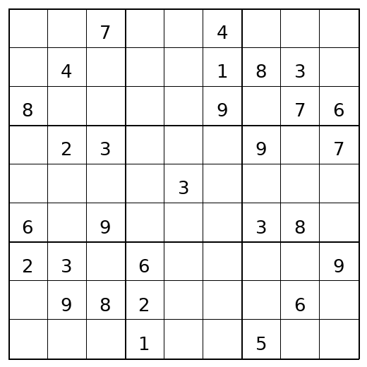 Hard Sudoku Puzzle 93 preview