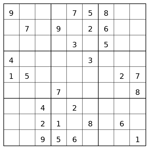 Hard Sudoku Puzzle 95 preview