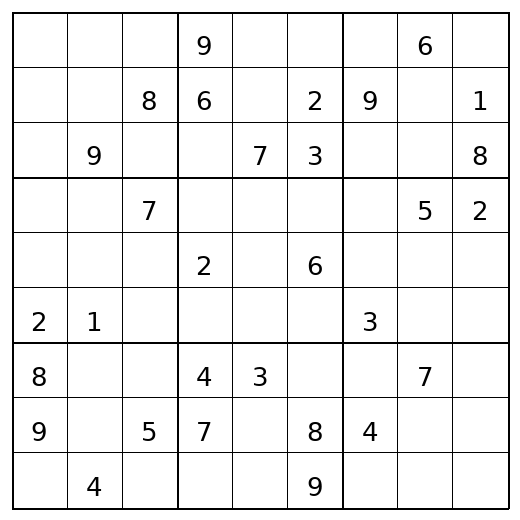 Hard Sudoku Puzzle 96 preview
