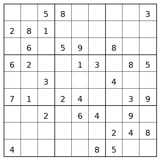 Medium Sudoku Puzzle 11 preview