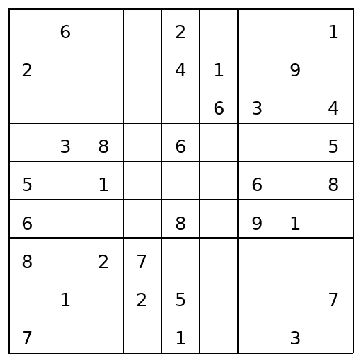 Medium Sudoku Puzzle 92 preview